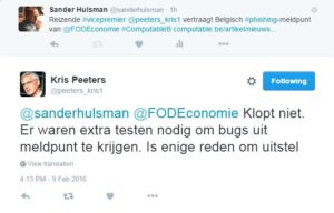 Tweet Kris Peeters