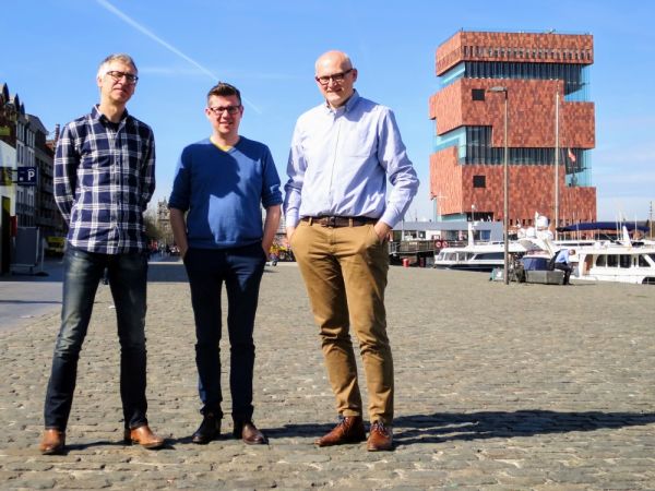 T-mining co-founders Pascal Verlinden (CTO), Filip Heremans (productontwikkelaar) en Nico Wauters (ceo)