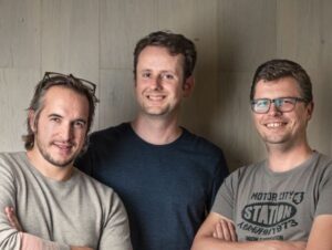 Manual.to co-founders Bart Meyskens (Sales), Jorim Rademaker (CEO) en Tom De Coninck (CTO)