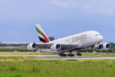 Emirates airlines vliegtuig