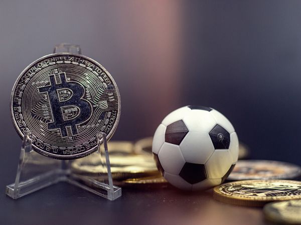 Bitcoin cryptovaluta voetbal